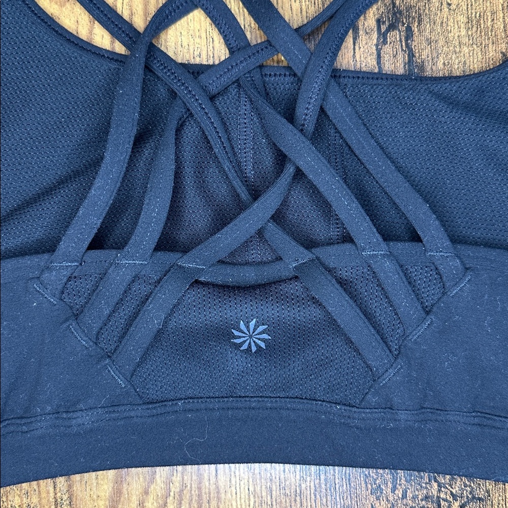 Athleta Fully Focused Sports Bra Black - Picture 3 of 9